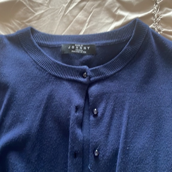 Navy Blue Cardigan Size Small Great condition - Picture 2 of 3